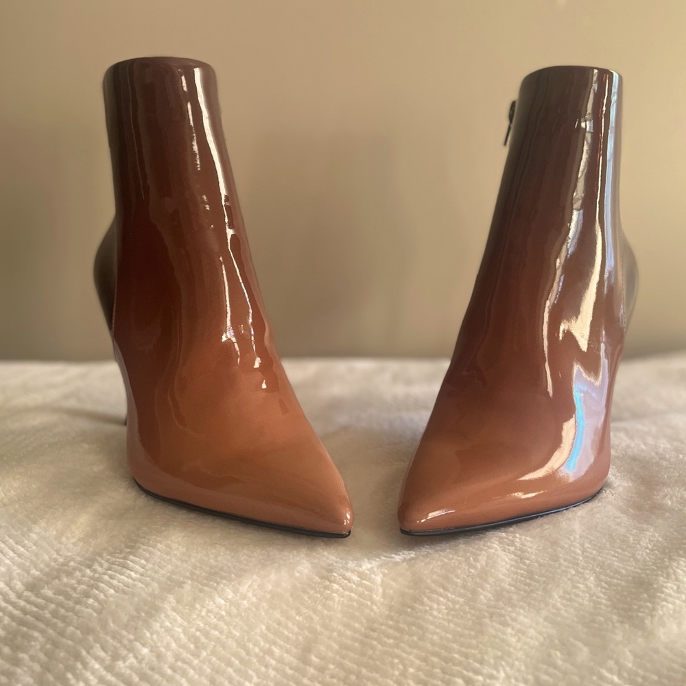 Mix No. 6-Brown multi ombré patent leather boots